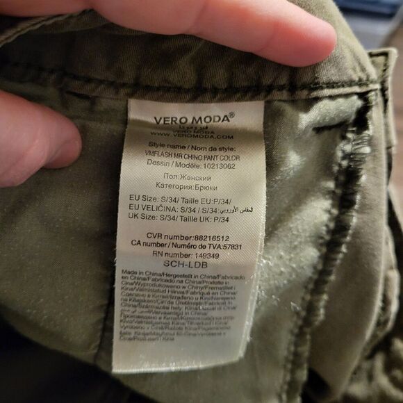 Vero Moda Womens Casual Chino Straight Leg Pants Size Small Waiste 34 - Picture 7 of 8